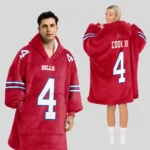 Nfl Buffalo Bills Blanket Hoodie James Cook Iii Red 1