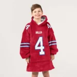 Nfl Buffalo Bills Blanket Hoodie James Cook Iii Red 1