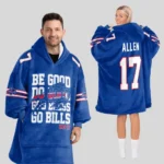 Nfl Buffalo Bills Blanket Hoodie Josh Allen Blue 1
