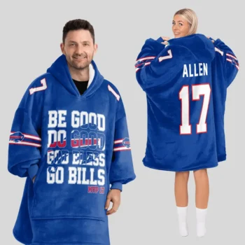 Nfl Buffalo Bills Blanket Hoodie Josh Allen Blue 1