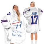 Nfl Buffalo Bills Blanket Hoodie Josh Allen Doodle 1