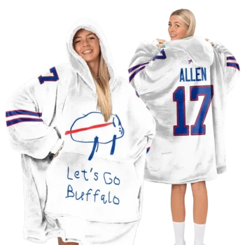 Nfl Buffalo Bills Blanket Hoodie Josh Allen Doodle 1