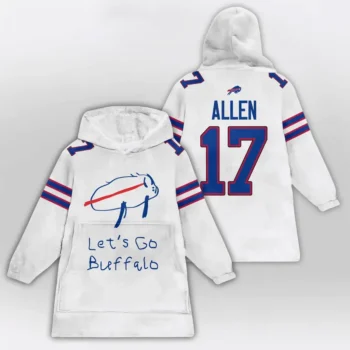 Nfl Buffalo Bills Blanket Hoodie Josh Allen Doodle 2