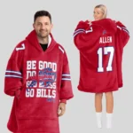 Nfl Buffalo Bills Blanket Hoodie Josh Allen Red 1