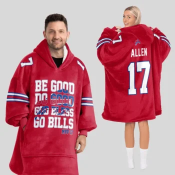 Nfl Buffalo Bills Blanket Hoodie Josh Allen Red 1