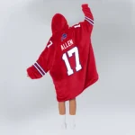 Nfl Buffalo Bills Blanket Hoodie Josh Allen Red 1
