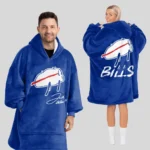 Nfl Buffalo Bills Blanket Hoodie Josh Allen Signature Comfort 1