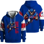 Nfl Buffalo Bills Quarter Zip Waffle Hoodie 1