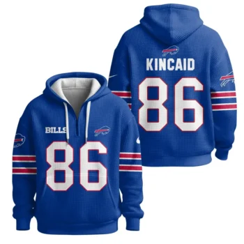 Nfl Buffalo Bills Quarter Zip Waffle Hoodie Dalton Kincaid 1