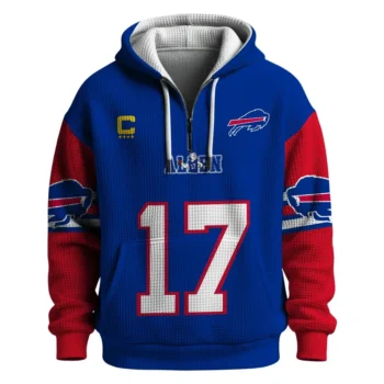 Nfl Buffalo Bills Quarter Zip Waffle Hoodie Josh Allen 2
