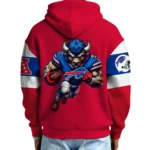 Nfl Buffalo Bills Quarter Zip Waffle Hoodie Red 1