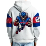Nfl Buffalo Bills Quarter Zip Waffle Hoodie White 1