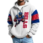 Nfl Buffalo Bills Quarter Zip Waffle Hoodie White 1