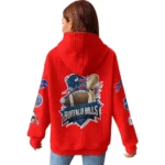 Nfl Buffalo Bills Waffle Hoodie Pride And Power Red 1