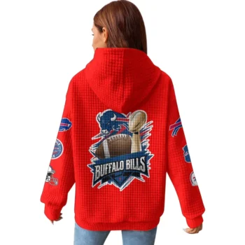 Nfl Buffalo Bills Waffle Hoodie Pride And Power Red 2