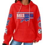 Nfl Buffalo Bills Waffle Hoodie Pride And Power Red 1