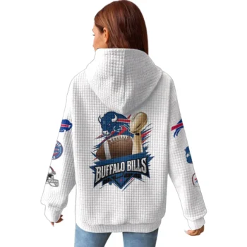 Nfl Buffalo Bills Waffle Hoodie Pride And Power White 2