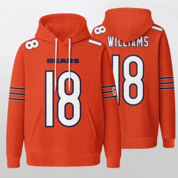 Nfl Chicago Bears Waffle Hoodie Caleb Williams 1