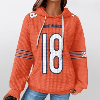 Nfl Chicago Bears Waffle Hoodie Caleb Williams 2