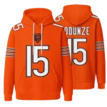 Nfl Chicago Bears Waffle Hoodie Rome Odunze 1