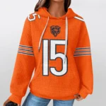Nfl Chicago Bears Waffle Hoodie Rome Odunze 1