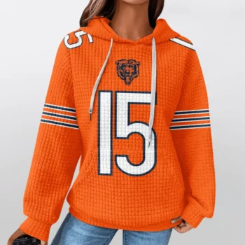 Nfl Chicago Bears Waffle Hoodie Rome Odunze 2