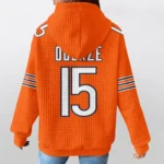 Nfl Chicago Bears Waffle Hoodie Rome Odunze 1