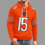 Nfl Chicago Bears Waffle Hoodie Rome Odunze 1