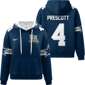 Nfl Dallas Cowboys Waffle Hoodie Dak Prescott Navy 1