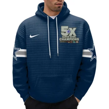 Nfl Dallas Cowboys Waffle Hoodie Dak Prescott Navy 2