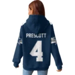 Nfl Dallas Cowboys Waffle Hoodie Dak Prescott Navy 1