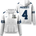 Nfl Dallas Cowboys Waffle Hoodie Dak Prescott White 1