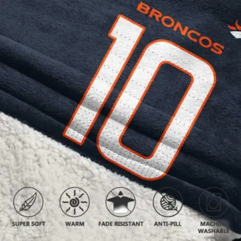 Nfl Denver Broncos Blanket Hoodie Bo Nix 2