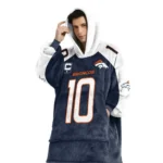 Nfl Denver Broncos Blanket Hoodie Bo Nix 1