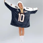 Nfl Denver Broncos Blanket Hoodie Bo Nix 1
