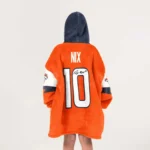 Nfl Denver Broncos Blanket Hoodie Bo Nix Autographed 1