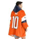 Nfl Denver Broncos Blanket Hoodie Bo Nix Autographed 1