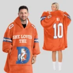 Nfl Denver Broncos Blanket Hoodie Bo Nix She Loves The D Player 1