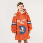 Nfl Denver Broncos Blanket Hoodie Bo Nix She Loves The D Player 1