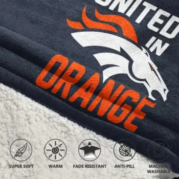 Nfl Denver Broncos Blanket Hoodie Bo Nix United In Orange Orange 2