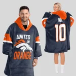 Nfl Denver Broncos Blanket Hoodie Bo Nix United In Orange Orange 1
