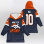 Nfl Denver Broncos Blanket Hoodie Bo Nix United In Orange Orange 1