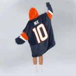 Nfl Denver Broncos Blanket Hoodie Bo Nix United In Orange Orange 1