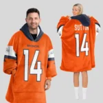 Nfl Denver Broncos Blanket Hoodie Courtland Sutton 1