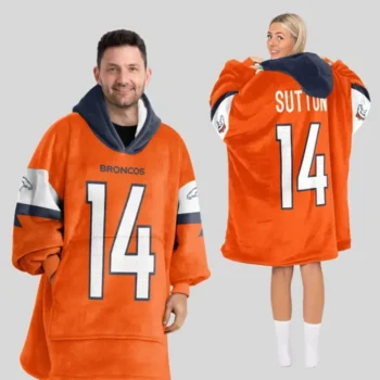 Nfl Denver Broncos Blanket Hoodie Courtland Sutton 1
