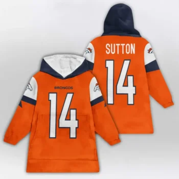 Nfl Denver Broncos Blanket Hoodie Courtland Sutton 2