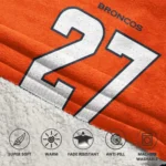 Nfl Denver Broncos Blanket Hoodie Jk Dobbins 1