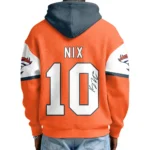 Nfl Denver Broncos Quarter Zip Waffle Hoodie Bo Nix 1