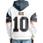 Nfl Denver Broncos Quarter Zip Waffle Hoodie Bo Nix United In Orange Orange 1
