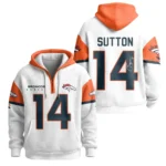 Nfl Denver Broncos Quarter Zip Waffle Hoodie Courtland Sutton 1